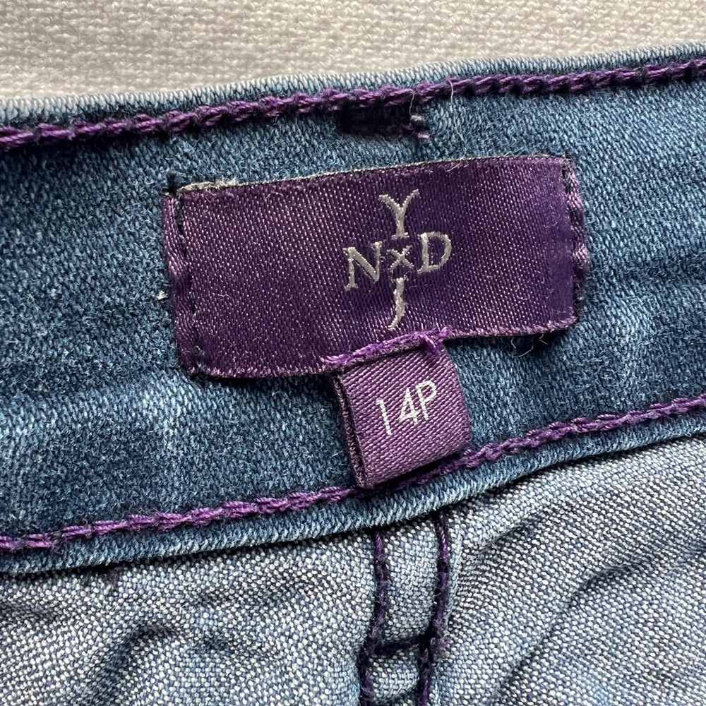 NYDJ Dark Blue Straight Leg Denim size 14 petite - Picture 6 of 8